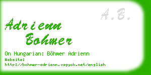 adrienn bohmer business card